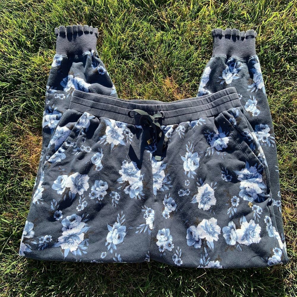 Kate Spade Floral Ruffle Joggers with Pockets